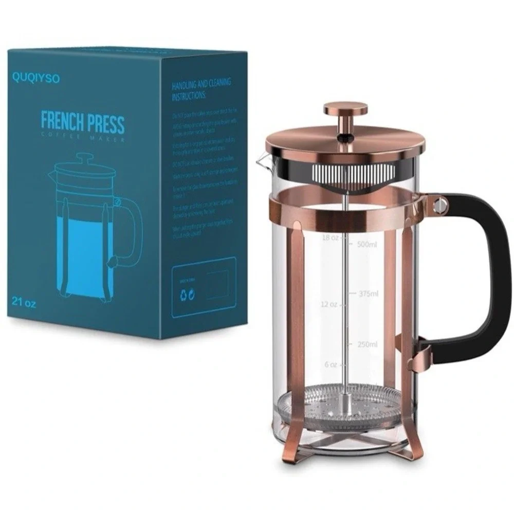 QUQIYSO French Press 21 oz Coffee‎ Maker Black in Color